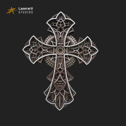 Cross Mandala Art Wall Decor / CRL060 by laser artist studio