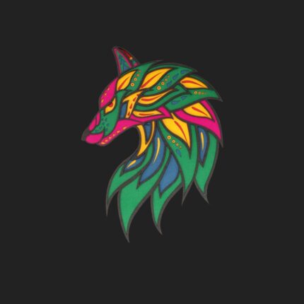 Wolf Face Multilayer wall Art / WFM101  by laser artist studio