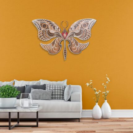 Layered Butterfly Mandala Art Decor / LBM001