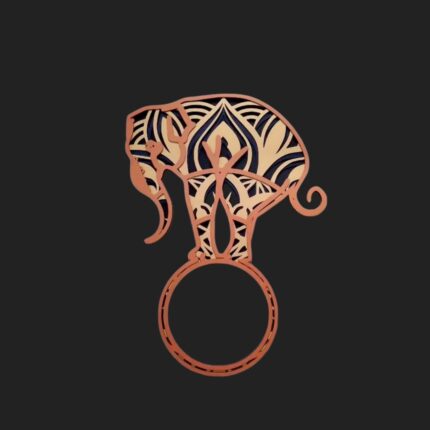 Circus Elephant Mandala Art Wall Decor / 088CE2 by laser artist studio