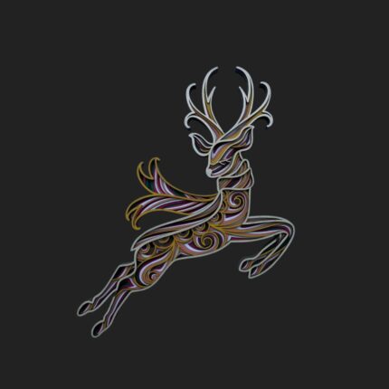 reindeer multilayered Mandala Wall Art Decor by laser artist studio