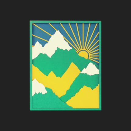 mount everest Multilayer Wall Art MOU03 by laser artist studio