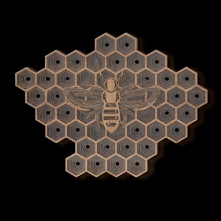 Honeycomb Layered Wall Art Decor/ BEE022 by laser artist studio
