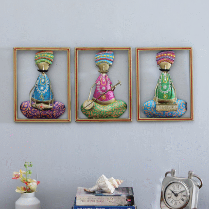 Decorative Flower Fram Multicolour Iron Wall Art by decorum