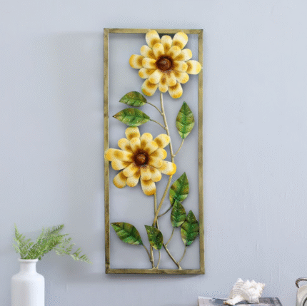 Decorative Flower Fram Multicolour Iron Wall Art BY DECORUM