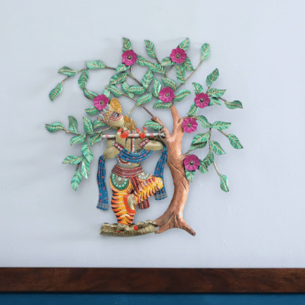 Decorative Krishna Tree Multicolour Iron Wall Art by decorum