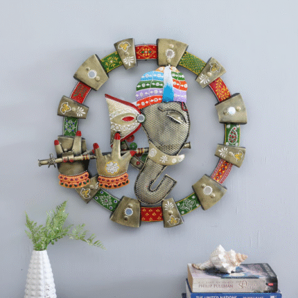 Decorative Ganesh Multicolour Iron Wall Art BY DECORUM