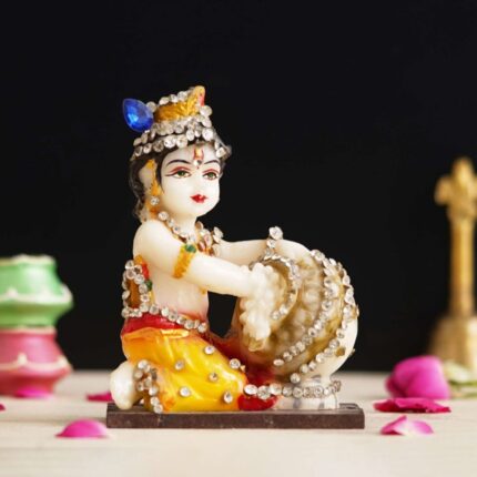 Lord Krishna Idol Makhan Chor Statue by rivaaz