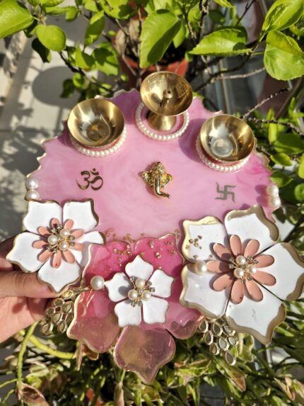 Pooja thali 8'inches by creation holic
