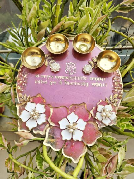 Pooja thali 8'inches by creation holic