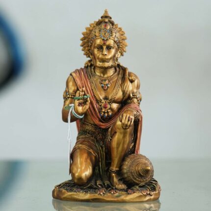 Powerful Hanuman Bronze Stand – Spiritual Decor by rivaaz