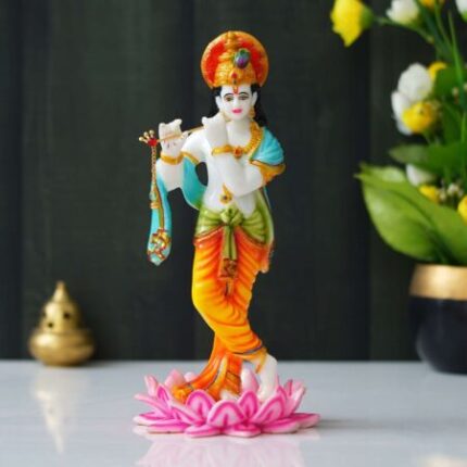 krishna playing flute statue by rivaaz