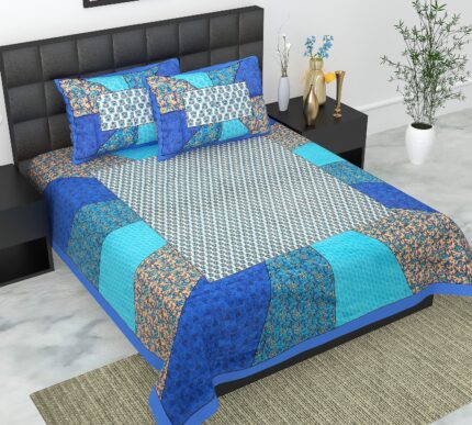 Double bedsheet (1+2) by jaipur to homes