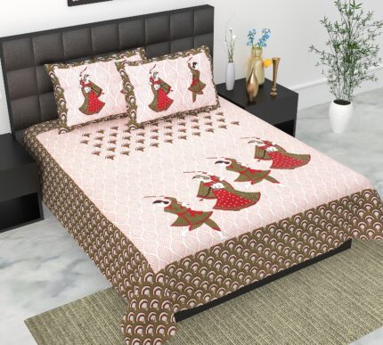 Double bedsheet (1+2) by jaipur to homes