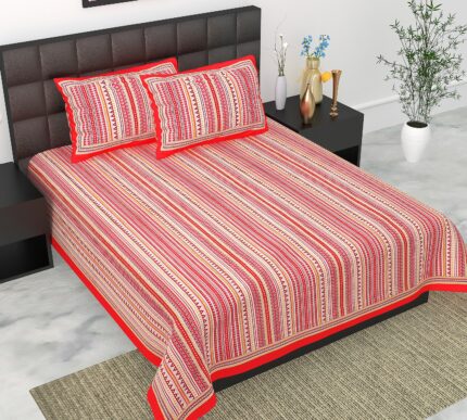 Double  bedsheet (1+2) by jaipur to homes