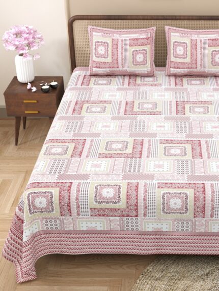 King size bedsheet (1+2) by jaipur to home