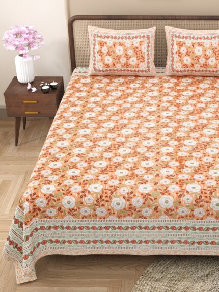 King size bedsheet (1+2) by jaipur to home