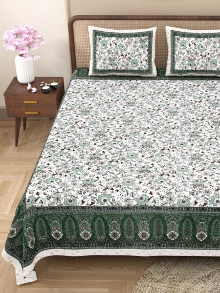 King size bedsheet (1+2) by jaipur to home