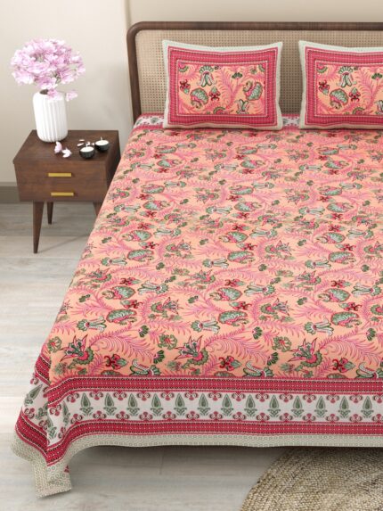 King size bedsheet (1+2) by jaipur to home