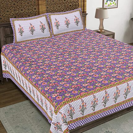 King size bedsheet (1+2) by jaipur to home
