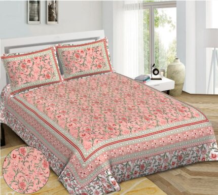 King size bedsheet (1+2) by jaipur to homes