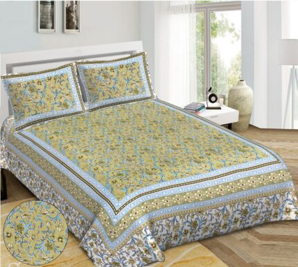 King size bedsheet (1+2) by jaipur to home