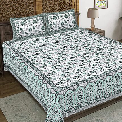 King size bedsheet (1+2) by jaipur to home