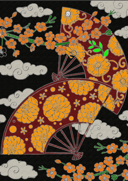 THE JAPANESE FAN THE DIGITAL PAINTING BY SAILORSBOW